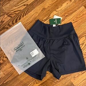 High Waist Navy Blue Women's Shorts